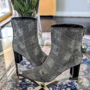 Club Monaco plaid ankle boots